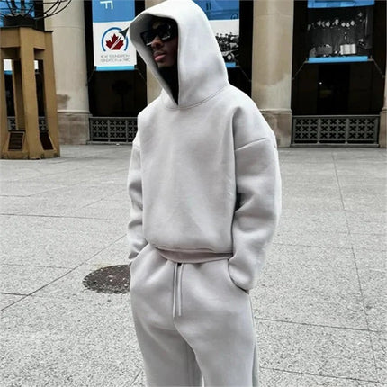Autumn European and American Cross-border Casual Simple Couple Fashion Hoodie Sweatshirt Solid Color Loose Sweatshirt Sweatshirt