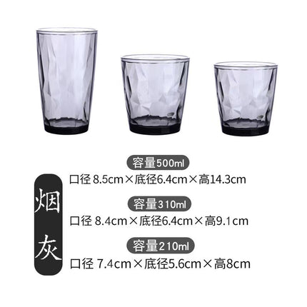 Acrylic Pc Colorful Water Cup, Juice Cup, Drink Cup, Heat-Resistant Restaurant Tea Cup, Mouthwash Cup, Plastic Beer Cup