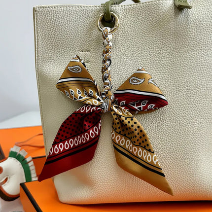 High-grade Handbag Handle Ribbon Bag Handle Handle Accessories Silk Scarf Handbag Tie Bag with Decorative Ribbon Pendant