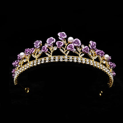 Three-piece set of bridal headdress Korean style Mori style hair band red hair accessories Xianmei hairband toast wedding dress accessories