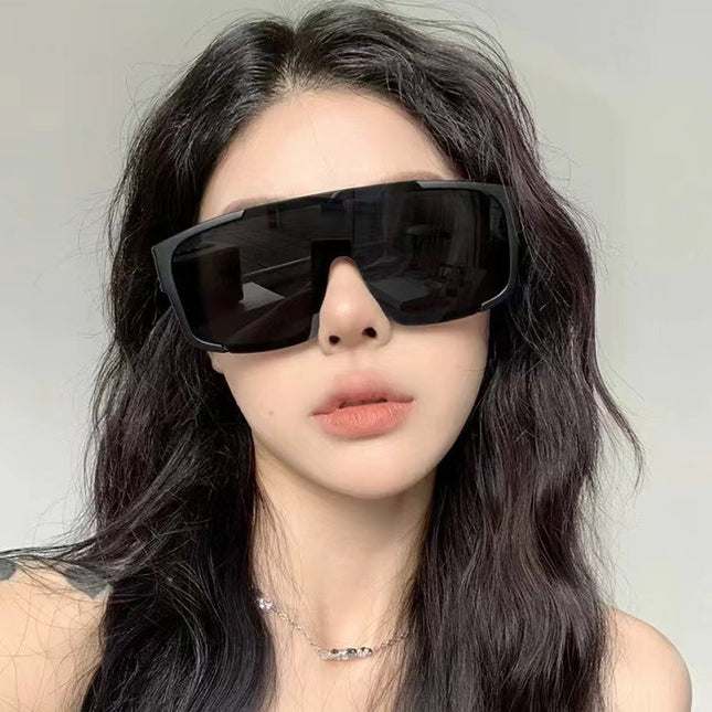 New Myopia Set of Glasses for Men and Women, Outdoor Sports Sunglasses, Anti-Uv, Wind-Proof and Sand-Proof Running and Mountaineering Large-Frame Glasses