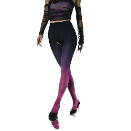 120D Velvet Gradient Open Stockings Pantyhose Large Size No Need to Take Off Summer Thin Women's Spring & Fall Pantyhose Wholesale