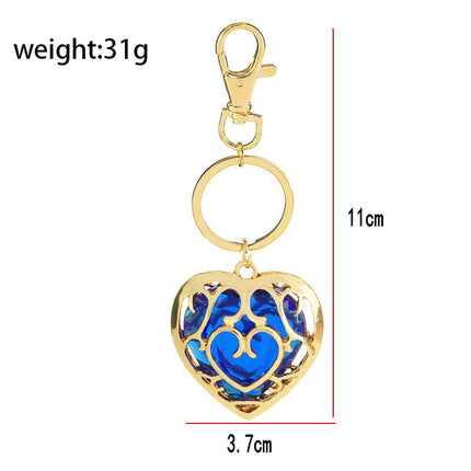 European and American Cross-Border Zelda Game Merchandise Breath of the Wild Keychain Personalized Hollow Heart-Shaped Alloy Accessory