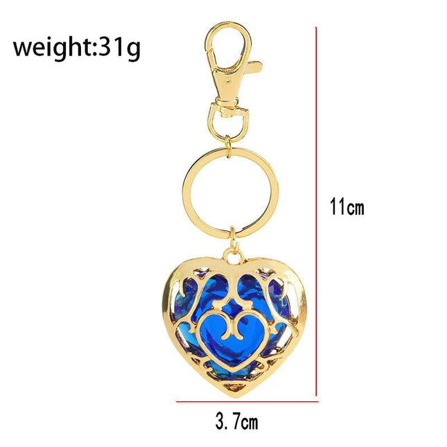 European and American Cross-Border Zelda Game Merchandise Breath of the Wild Keychain Personalized Hollow Heart-Shaped Alloy Accessory