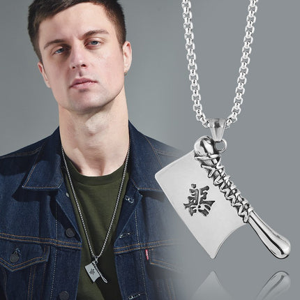 Factory Direct European and American men's titanium steel necklace retro personality cross fashion Men's pendant hip hop cross-border exclusive