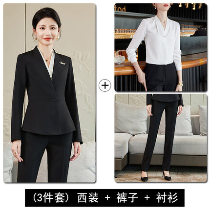 Suit Skirt, Business Attire, Goddess-Style Suit Set, Beauty Salon Front Desk, Hotel Sales Department, Jewelry Store Work Uniform