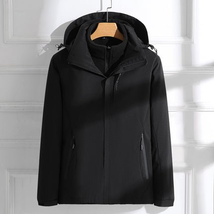 Jacket Bird's three-in-one detachable coat men's autumn and winter waterproof cold-proof warm mountaineering outdoor ski suit women