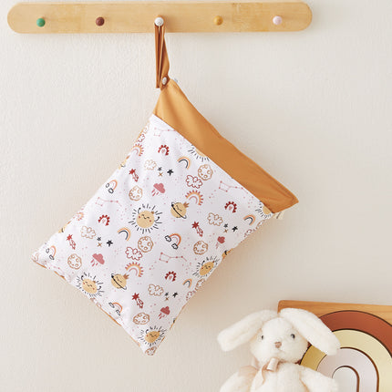 Ins Baby Stroller Storage Hanging Bag Cross-border Hot Selling Baby Diaper Bag Wetbag Dry and Wet Separation 30*40