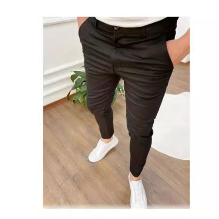 Europe and the United States cross-border for high elastic four-season texture button casual leggings wish AliExpress Amazon foreign trade