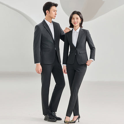 Gray Suit Car 4S Shop Workwear Sales Department Administrative Work Uniform Unisex Professional Suit Set