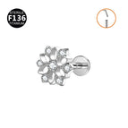 1.2x8mm / Flower silver (insertion rod)