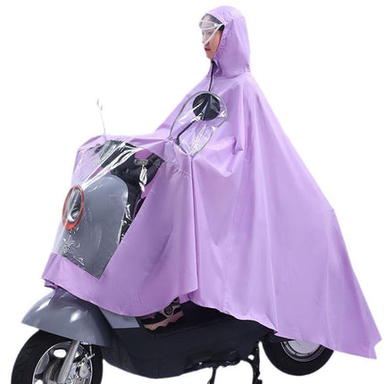 Raincoat Electric Car Long Full-Body All-In-One Parent-Child Raincoat Double Cycling Thickeneded Rainproof Electric Vehicle Poncho