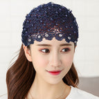 Rhinestone lace blue