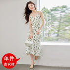 9920 green dress single piece / S