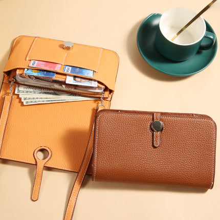 2025 New Convenient Multifunctional Passport Card Holder Crossbody Mobile Phone Bag Three-In-One Multifunctional Hand-Held Bank Card Wallet