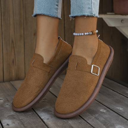 Birkenstone shoes soft bottom women's 2024 winter new retro outer wear a pedal women's flat round head bread shoes wholesale
