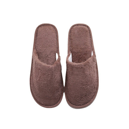 New plush indoor home autumn and winter wooden floor warm EVA moon cotton slippers Cixi men and women couples