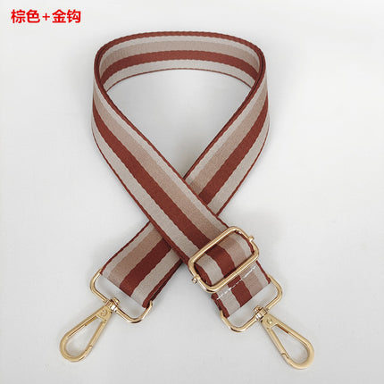 Thickened Color Stripe Wide Shoulder Strap Adjustable Shoulder Crossbody Bag Strap Small Fresh Women's Bag Extended Belt Wholesale Belt