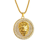 D08005 golden diamond lion single pendant