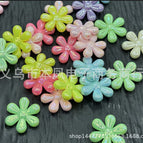 Mixed color random ab plating / 19#24mm six leaves about 460 pieces/catties
