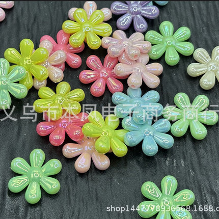 Acrylic light color plated AB colorful diy children beaded material candy AB colorful beads jewelry accessories