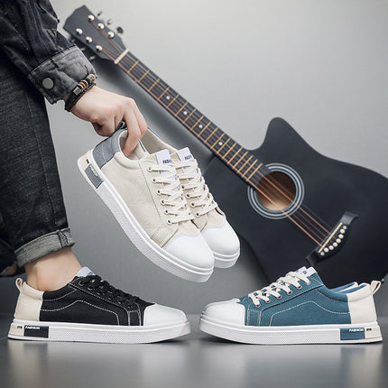 Spring New Men's Korean Style Canvas Shoes Fashion Trendy Casual Board Shoes Low Breathable Student Sports Shoes for Men