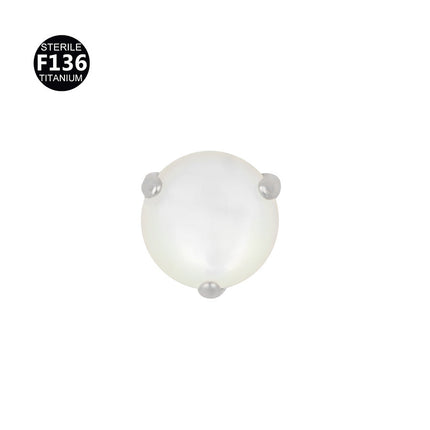 F136 titanium alloy 3.5mm natural stone 0.9 tooth puncture jewelry internal thread lip nail earring factory in stock wholesale
