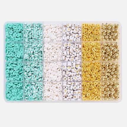 European and American Cross-border 24-grid Clay Bead Bracelet Making Kit 3mm23 Color Bead Bracelet Making DIY Jewelry Kit