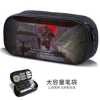 Large-capacity three-layer canvas pencil case-factory direct sales / B57536