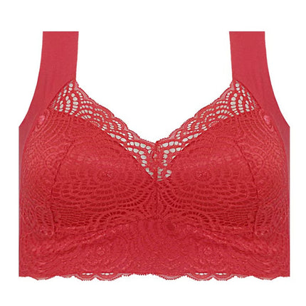 Thin Large-Size Foreign Trade Bra with Beautiful Back Design, Seamless Underwear for Plus-Size Women, Vest-Style Push-Up Bra That Makes Big Breasts Appear Smaller, Direct Sales