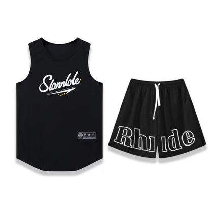 American Basketball Sports Vest Custom Top Shorts Suit Game Training Shooting Uniform Same Style for Men and Women with Personalized Print