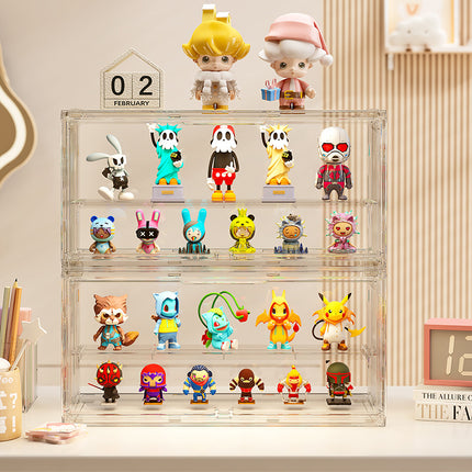 High-definition transparent container container style hand-held toy partition storage box two-dimensional animation peripheral dust rack