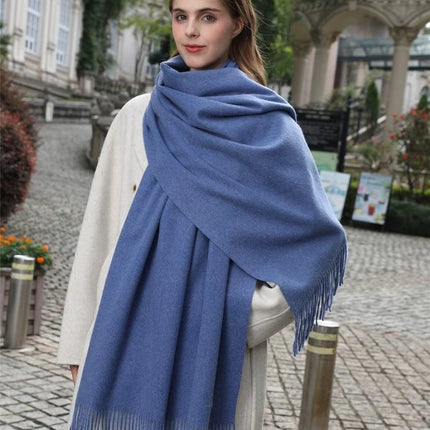 Wool Scarf Shawl High-End Versatile Solid Color Scarf Women's Winter 2025 New Men's Cashmere Scarf Wholesale