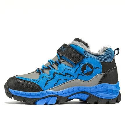 Cross-border plus size winter new round head high-top youth sports leisure fashion cotton snow outdoor hiking shoes