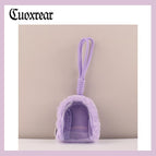Plush transparent bag-purple
