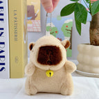 About 11cm high / Light brown gold bell + bead chain