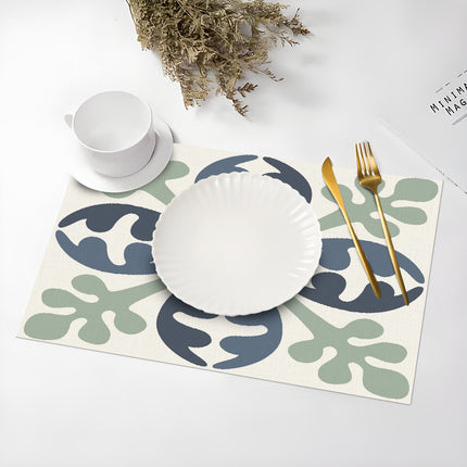Temu Cross-Border New Product Ins Style Small Fresh Placemat Digital Printing Square Insulation Mat Restaurant Table Mat Wholesale