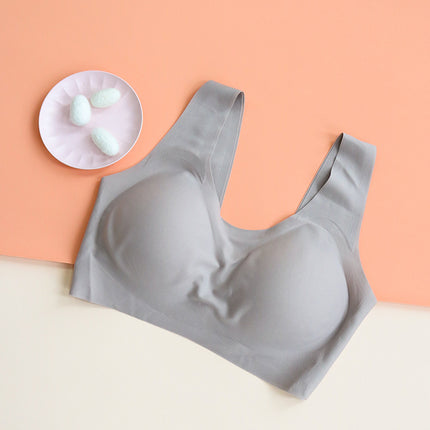 Guo Lian Silk Non-marking Fit Bra Mulberry Silk Non-steel Ring Thin Underwear Beauty Back Underwear plus size