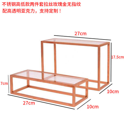 Clothing Store, Shoe Store, and Bag Display Props, High and Low Models, Stainless Steel Shoe and Bag Display Racks, Hot-Selling Cross-Border Items