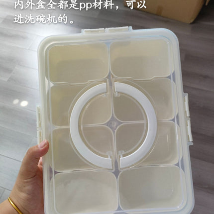 Love Refrigerator Salad Fruit Preservation Box Household Spices Kitchen Storage Box Eight-compartment Sealed Spice Box