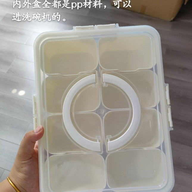 Love Refrigerator Salad Fruit Preservation Box Household Spices Kitchen Storage Box Eight-compartment Sealed Spice Box