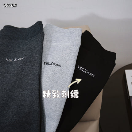 Winter New Soft Letter Embroidered Nine-Point Pants for Women to Wear Raccoon Lamb Velvet Thickeneded Velvet Leggings for Small Feet
