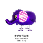 Walking purple elephant (with rope)