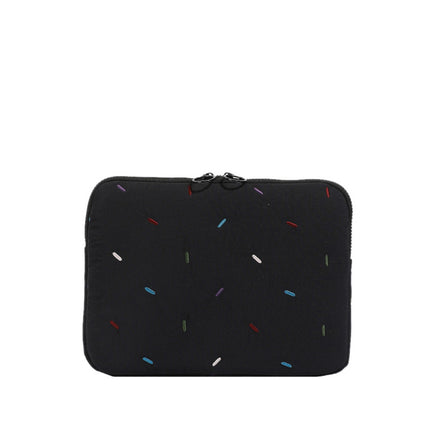 K-Style of Rainbow Strip Embroider Soft Girl Candy Color Liner Bag 11inch iPad Tablet Bag 14inch Laptop Bag