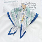 L024-413-01 cyan / 70cm wrinkled square towel