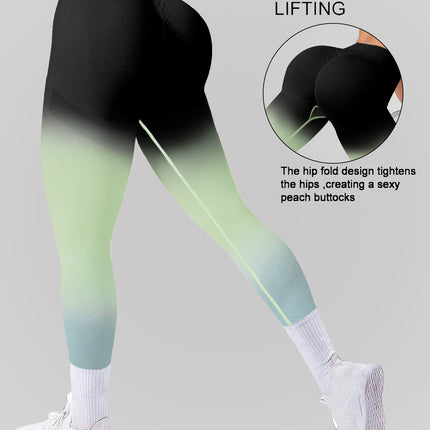 Spring and Summer New Sports Leggings, Yoga High-Waisted Tummy Control Slimming Sports Yoga Pants, Butt-Lifting Sports Leggings