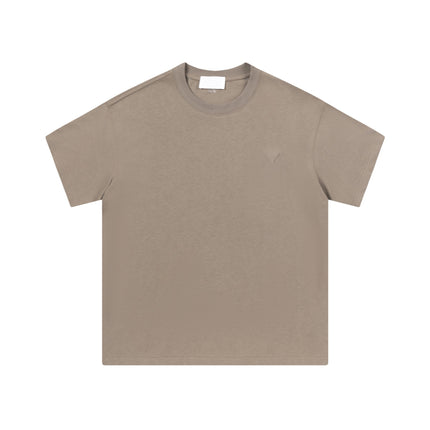 Cross-Border Am* Short-Sleeved Pure Cotton Embroidered Round Neck T-Shirt Summer Casual Loose Couple Wear Star Same Style Drop Shipping