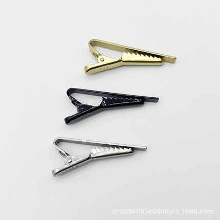 Stainless steel tie clip Amazon hot sale simple formal wear gold silver metal tie clip men and women security pin