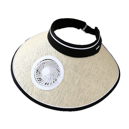 Korean Style Straw Hat for Men and Women, Anti-Uv, Foldableable Sunshade, Empty Top Hat, Sun Protection, Face-Covering Beach Sun Hat