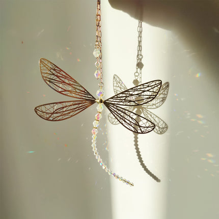 Amazon Personalized Dragonfly Crystal Pendant Window Glue Pendant Wings Metal New Product Dragonfly Sun Catcher